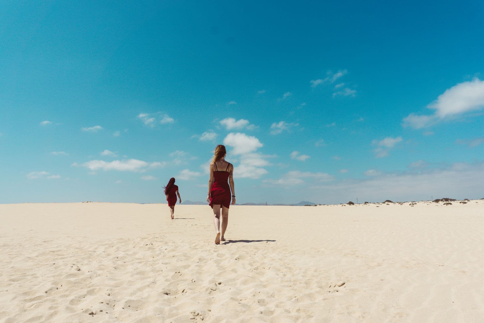 Le dune di sabbia del parco naturale di Corralejo, a nord di Fuerteventura